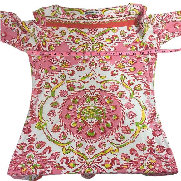 Barbara Gerwit Printed Dress Resort Wear Coastal Pink Women's Size Medium - Picture 9 of 14